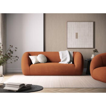 Oranžová pohovka z textílie buklé 210 cm Essen – Cosmopolitan Design - Image 5
