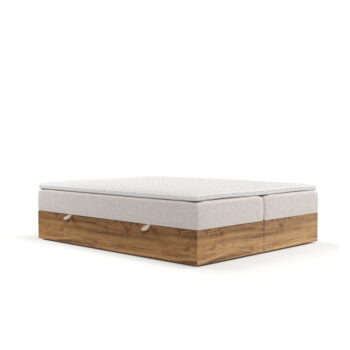 Boxspring posteľ s úložným priestorom v béžovo-prírodnej farbe 200x200 cm Faro – Maison de Rêve - Image 2