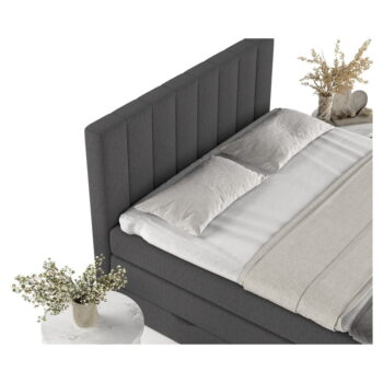 Sivá boxspring posteľ s úložným priestorom 160x200 cm Ruby – Maison de Rêve - Image 2