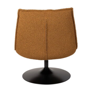 Okrovožlté kreslo z textílie bouclé Jax – White Label – Obrázok 9