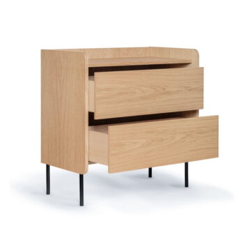 Vysoká komoda v dekore duba v prírodnej farbe 80x82 cm Wrap – Bonami Selection - Image 6