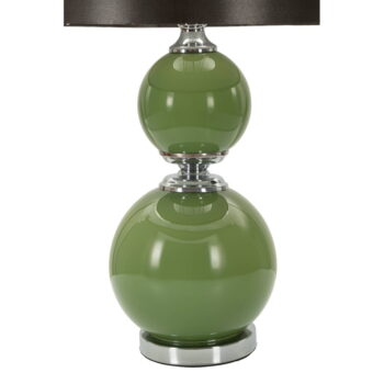 Zelená/sivá stolová lampa s textilným tienidlom (výška  65 cm) Eva – Mauro Ferretti – Obrázok 3