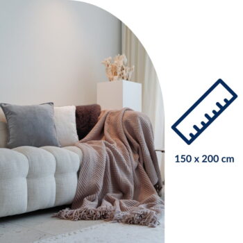 Bielobéžová deka zo ženilky 130x170 cm Renee – Tiseco Home Studio – Obrázok 7