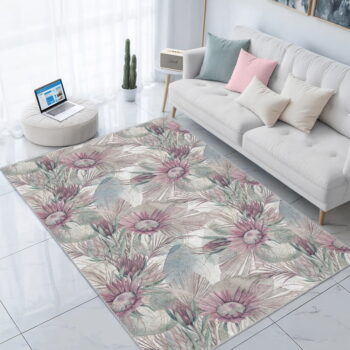 Fialovo-sivý prateľný koberec 160x230 cm Dusty Flowers – Mila Home - Image 8