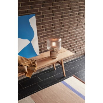 Hnedá stolová lampa so skleneným tienidlom (výška  42 cm) Pirum – Hübsch - Image 6