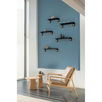 Okrúhly odkladací stolík z dubového dreva ø 40 cm Mushroom – Gazzda - Image 3
