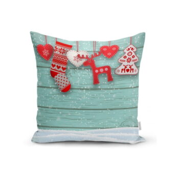 Súprava 4 vianočných obliečok na vankúš a behúň na stôl Minimalist Cushion Covers Winter Wonderland - Image 3