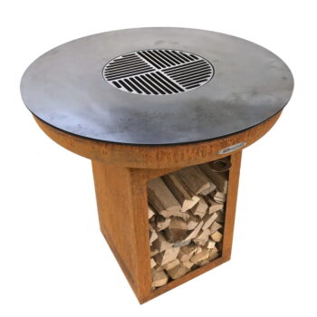 Hnedý vonkajší gril na drevo Remundi Carus S, ø 62 cm - Image 7