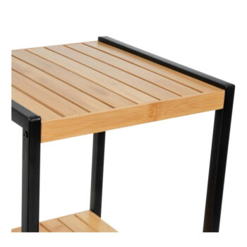 Bambusový regál v čierno-prírodnej farbe 30x70 cm – Casa Selección - Image 4