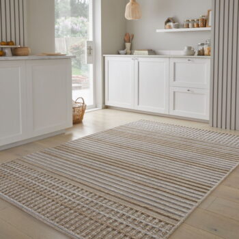 Béžový umývateľný koberec zo ženilky 80x160 cm Elton – Flair Rugs - Image 3