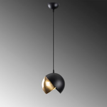 Závesné svietidlo v čierno-zlatej farbe s kovovým tienidlom ø 20 cm Berceste – Opviq lights - Image 4