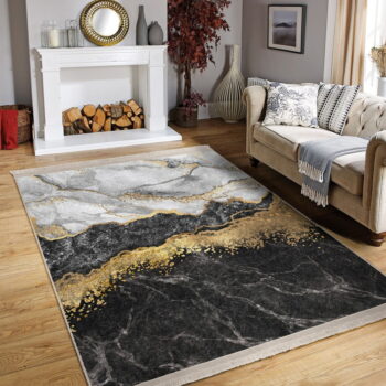 Čierno-biely prateľný koberec 160x230 cm – Mila Home - Image 2