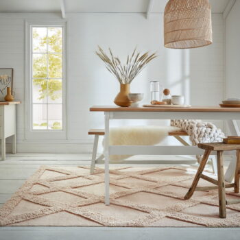 Béžový bavlnený koberec 160x230 cm Tessa Diamond – Flair Rugs - Image 2