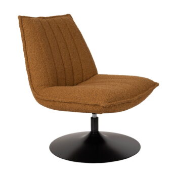 Okrovožlté kreslo z textílie bouclé Jax – White Label – Obrázok 6