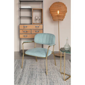 Stojacia lampa v zlatej farbe White Label Lena – Obrázok 8