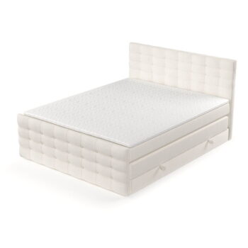 Krémová boxspring posteľ s úložným priestorom 180x200 cm Blend – Maison de Rêve - Image 9