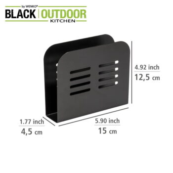 Kovové stojany na príbory a obrúsky v súprave 2 ks Black Outdoor Kitchen Baco – Wenko – Obrázok 6
