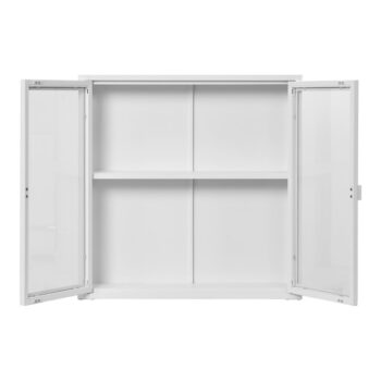 Biela kovová závesná vitrína 80x80 cm Brisbane – House Nordic - Image 4