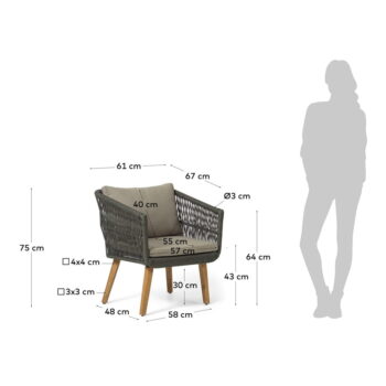 Súprava záhradného nábytku z akáciového dreva Kave Home Inti - Image 7