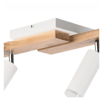Stropné svietidlo v bielo-prírodnej farbe so skleneným tienidlom 33x64 cm Matte – LAMKUR - Image 6