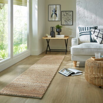 Ručne tkaný kenafový behúň v prírodnej farbe 60x230 cm Drew Stripe – Flair Rugs - Image 2
