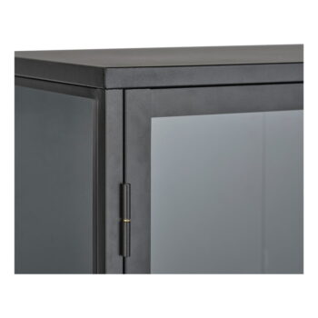 Čierna kovová vitrína 90x160 cm Carmel – Unique Furniture – Obrázok 6