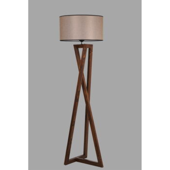 Hnedá stojacia lampa s textilným tienidlom (výška 149 cm) Maçka – Opviq lights - Image 3