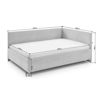 Modrá rohová detská posteľ 140x200 cm Cool – Meise Möbel – Obrázok 9