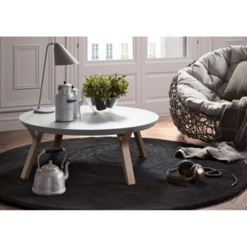 Biely konferenčný stolík Kave Home Solid, Ø 90 cm - Image 5