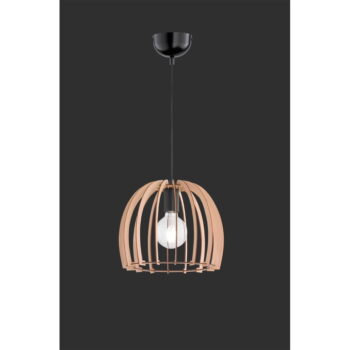 Béžové závesné svietidlo z dreva a kovu Trio Pendant Wood, výška 150 cm - Image 2