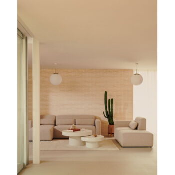 Betónový okrúhly záhradný odkladací stolík ø 66 cm Aiguablava – Kave Home – Obrázok 6