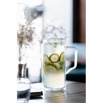 Dvojstenný džbán z borosilikátového skla Vialli Design, 1 l – Obrázok 5