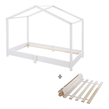 Biela domčeková detská posteľ 70x140 cm Montessori – Roba – Obrázok 6