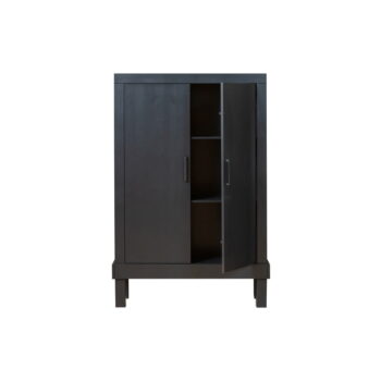 Čierna skrinka z borovicového dreva 107x160 cm Bonk – Basiclabel - Image 2