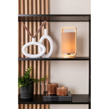 Sivá stolová lampa Leitmotiv Snap, výška 21,5 cm – Obrázok 4