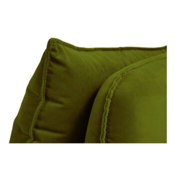 Zelená zamatová pohovka s čiernymi nohami Kooko Home Lento, 198 cm – Obrázok 8