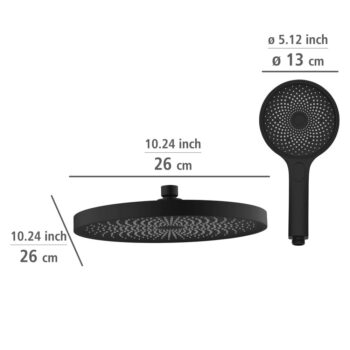 Čierny sprchový set z nerezovej ocele 120 cm Soft Water - Wenko – Obrázok 8
