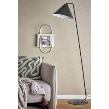 Čierna stojacia lampa s kovovým tienidlom (výška 165 cm) Latisha – Bloomingville - Image 5