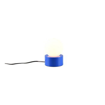 Modrá stolová lampa so skleneným tienidlom (výška 17 cm) Countess – Trio - Image 3