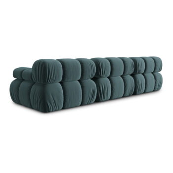 Zamatová pohovka v petrolejovej farbe 282 cm Bellis – Micadoni Home - Image 3