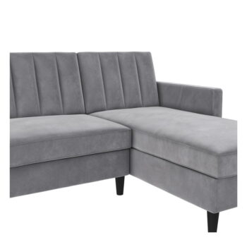 Svetlosivá zamatová rohová pohovka Celine – Støraa - Image 4