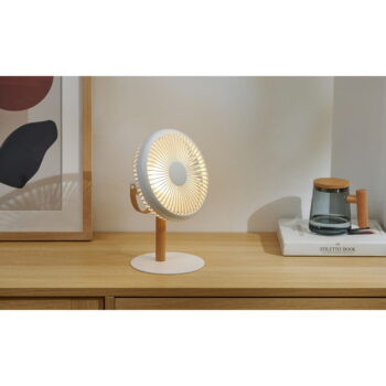 Krémovobiela stolová lampa s ventilátorom na diaľkové ovládanie (výška 26 cm) Beyond - Gingko – Obrázok 9