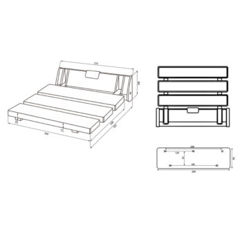 Sedadlo do sprchy Aqualine  – Sapho – Obrázok 3