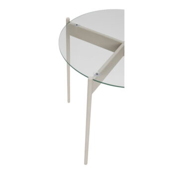 Okrúhly odkladací stolík so sklenenou doskou ø 45 cm Beam – Hübsch - Image 3
