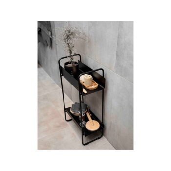 Čierny kovový konzolový stolík 24x48 cm A-Console - Zone – Obrázok 3