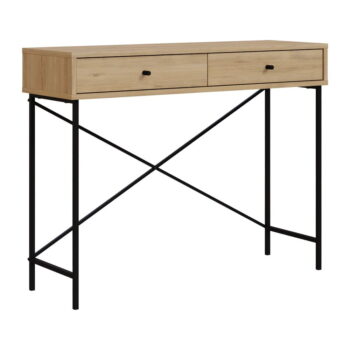 Konzolový stolík s doskou v dubovom dekore v prírodnej farbe 35x110 cm Titan – Marckeric