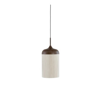 Tmavohnedé závesné svietidlo s textilným tienidlom ø 16 cm Dania – Light & Living - Image 2