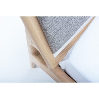 Sivá/prírodná čalúnená dvojlôžková posteľ z dubového dreva 180x200 cm Fawn - Gazzda – Obrázok 5