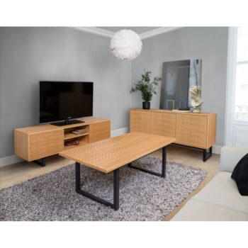 Komoda v dubovom dekore Woodman Mora Herringbone, 175 x 75 cm – Obrázok 5