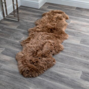 Hnedá ovčia kožušina Native Natural Double, 60 x 240 cm – Obrázok 2